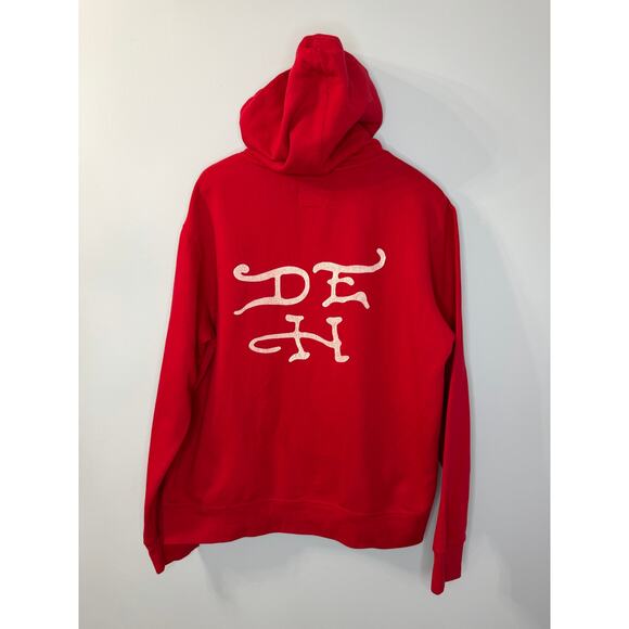 Ed Hardy New York Hoodie Mens Red Eagle Snake Skull Pullover Red Sz L - Picture 6 of 11